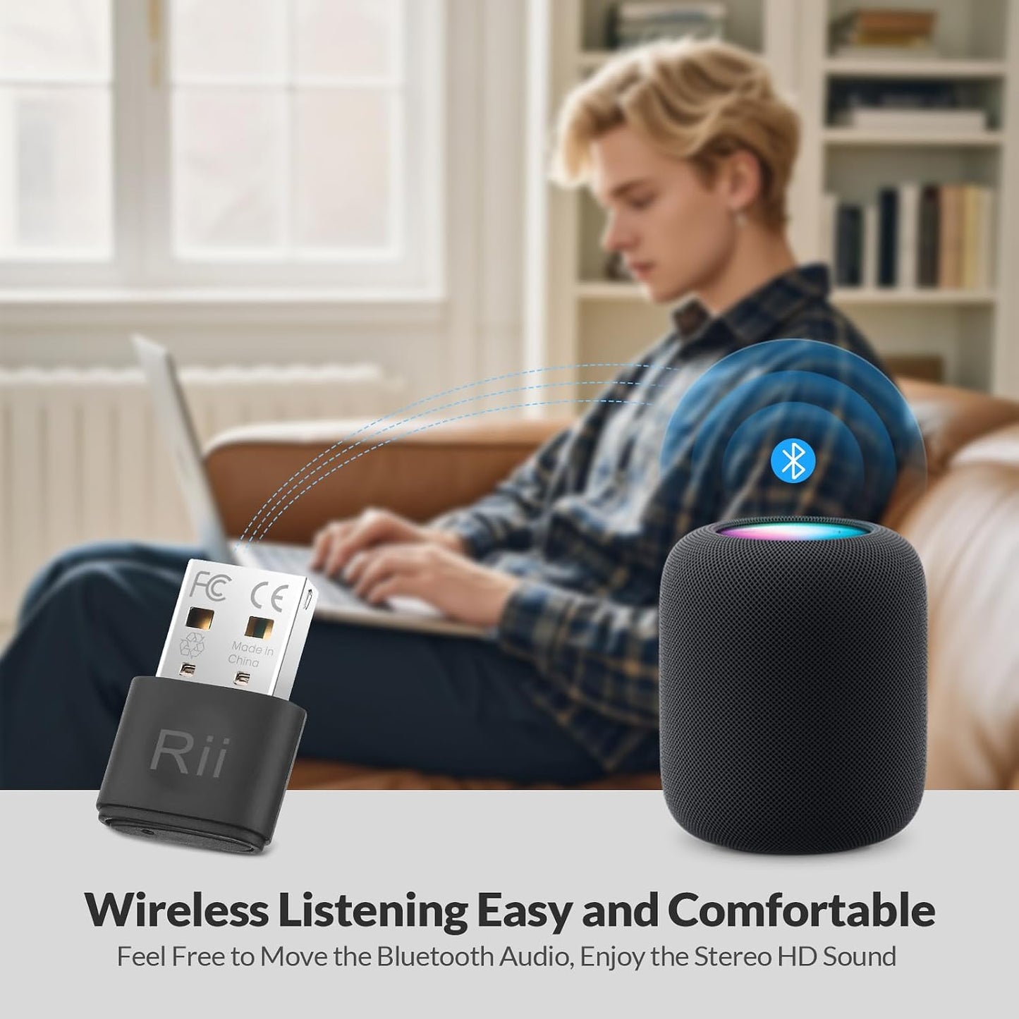 Rii 5.4 7/8.1/10/11,Bluetooth USB Bluetooth Adapter for Win Receiver & Transmitter