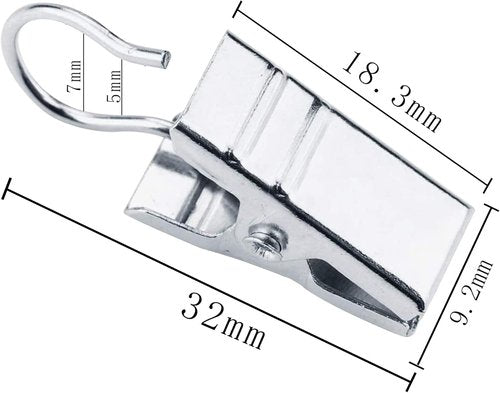 JANYUN Heavy-Duty Metal Curtain Clips - 120 Pack for Photos & Home Decor | Silver Finish