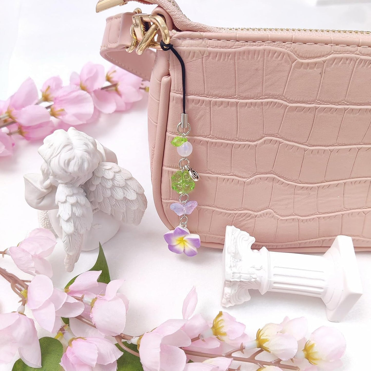 cioatu Y2K Set Cute Phone Charms - Aesthetic Cherry,Flower, Butterfly & Star Cell Phone Straps, Kawaii PhoneAccessories