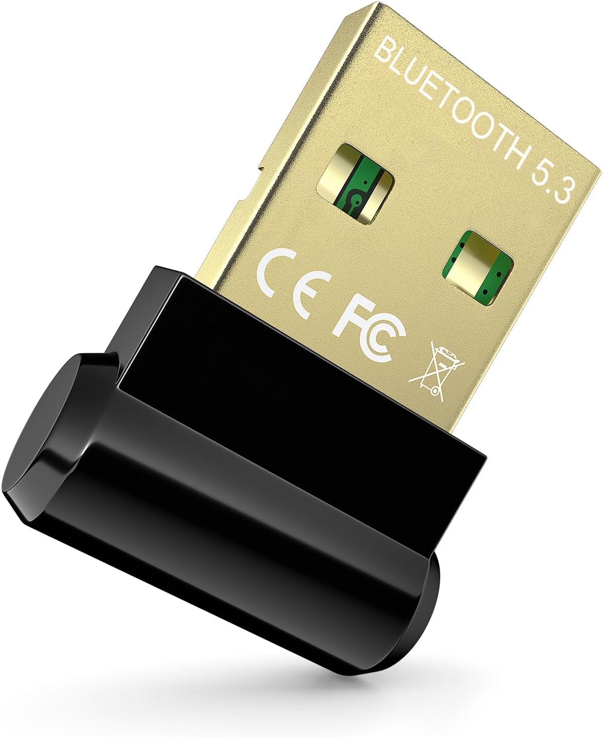 Techkey 5.3 11/10/8.1 Bluetooth Adapter for Desktop PC, Plug & Play USB Mini EDR Dongle Receiver & Transmitter