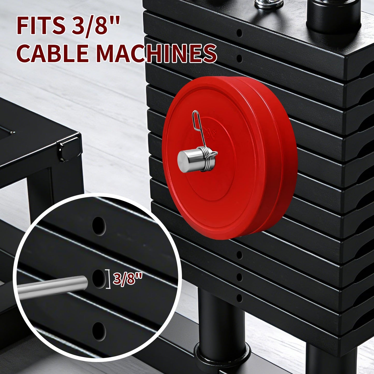 THOUSAND SUNNY Weight Stack Pin Extender, Cable Machine Attachment Magnetic Weight Stack Extender Pin Strength Training for Home Gym