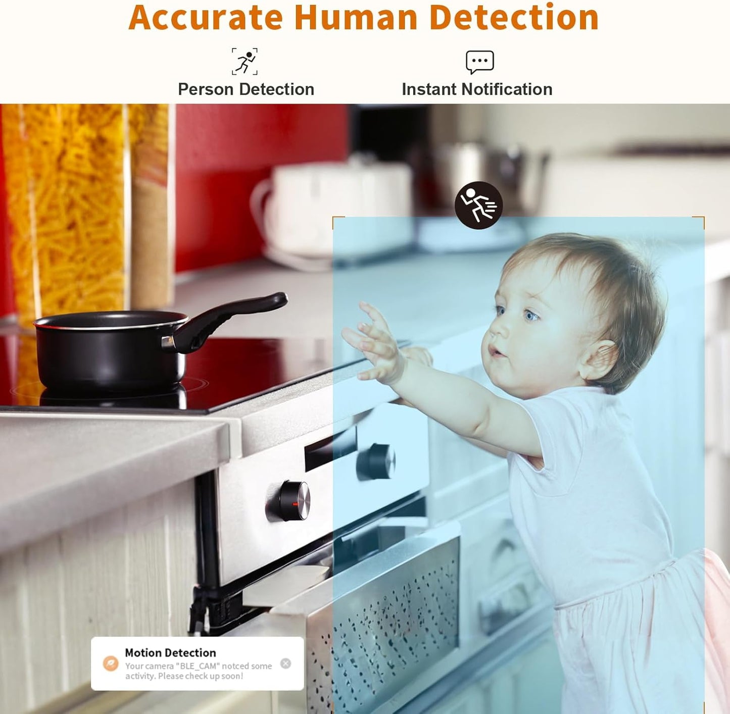 Alaga 2 32G WiFi Indoor Security Camera, Baby Monitor, AI Motion Detection, Way Audio, Night Vision, Cloud and SD Card