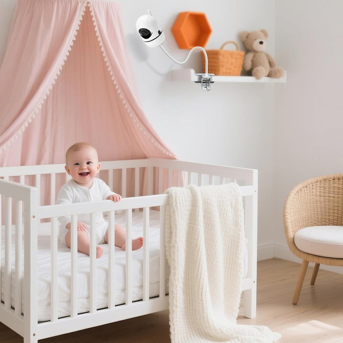 GAHOGA HB6550/HB6560/HB6148/HB6240//HB66/HB6339, SM935E Baby Monitor Clip Mount for HelloBaby ANMEATE Adjustable Clamp