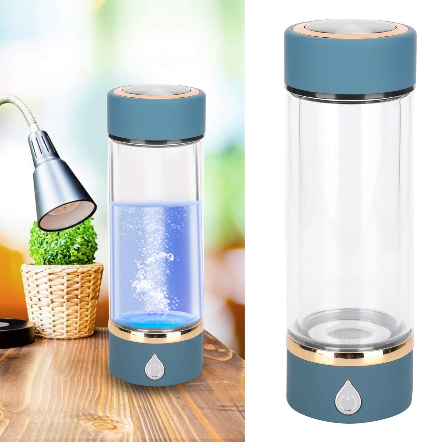 Hydrogen Rich Water Bottle Water Bottle USB Charging 380ml Hydrogen Water Ionizer Hydrogen Machine for Camping Hiking