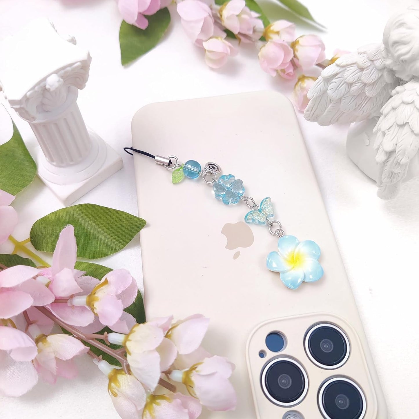 cioatu Y2K Set Cute Phone Charms - Aesthetic Cherry,Flower, Butterfly & Star Cell Phone Straps, Kawaii PhoneAccessories