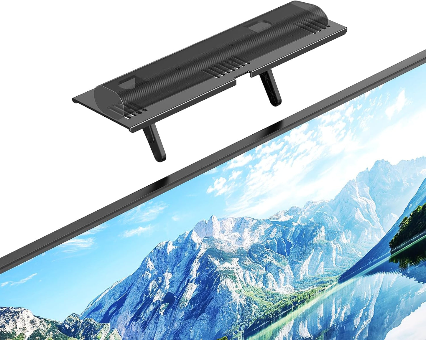 CUISIBOT 15 Lbs, 16.9x4.7inch Soundbar Mount, No Drilling Steel TV Top Shelf Fits Most of Sound Bars Up to Universal