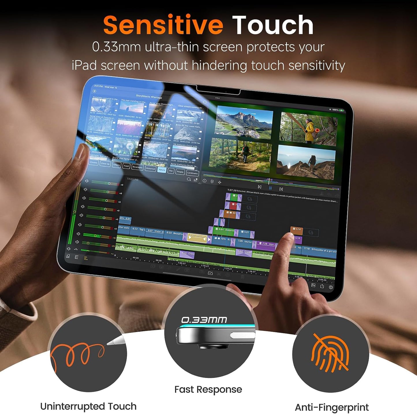 2 Pack 11th/10th Gen.(A16 2025/2022,11/10.9 inch)9H+ Easy-Install[12FT PandaShield for iPad Tempered Glass Screen