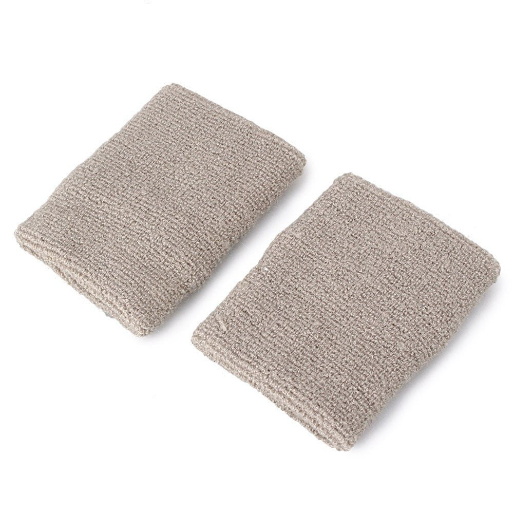 Mallofusa 10 Pack Colorful Sports Basketball Football Absorbent Wristband Party Outdoor Activity (Gray) Standard