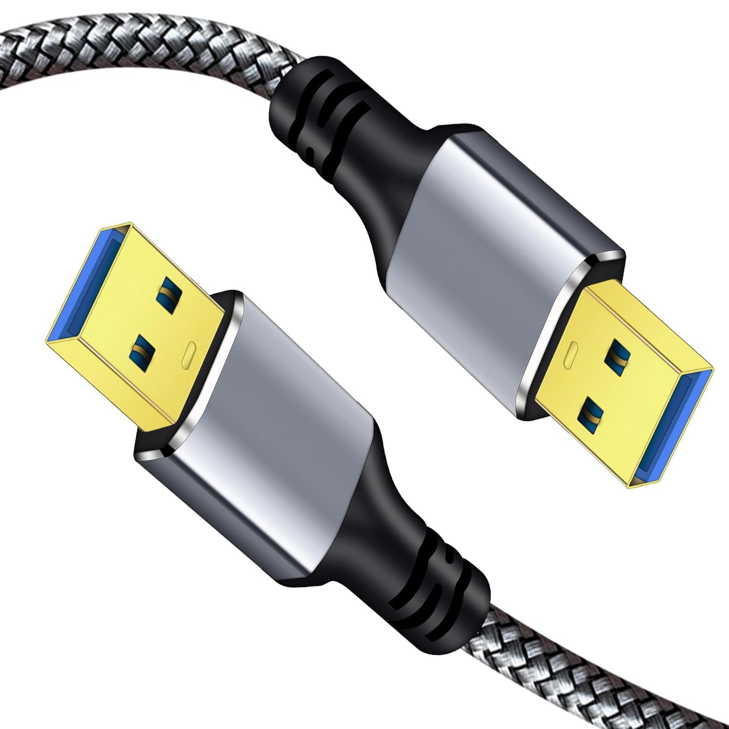 3.0 20Ft, 20FT) Tan QY USB A to A Male Cable USB Male to Male Cable Double End USB Cord Compatible with Hard Drive
