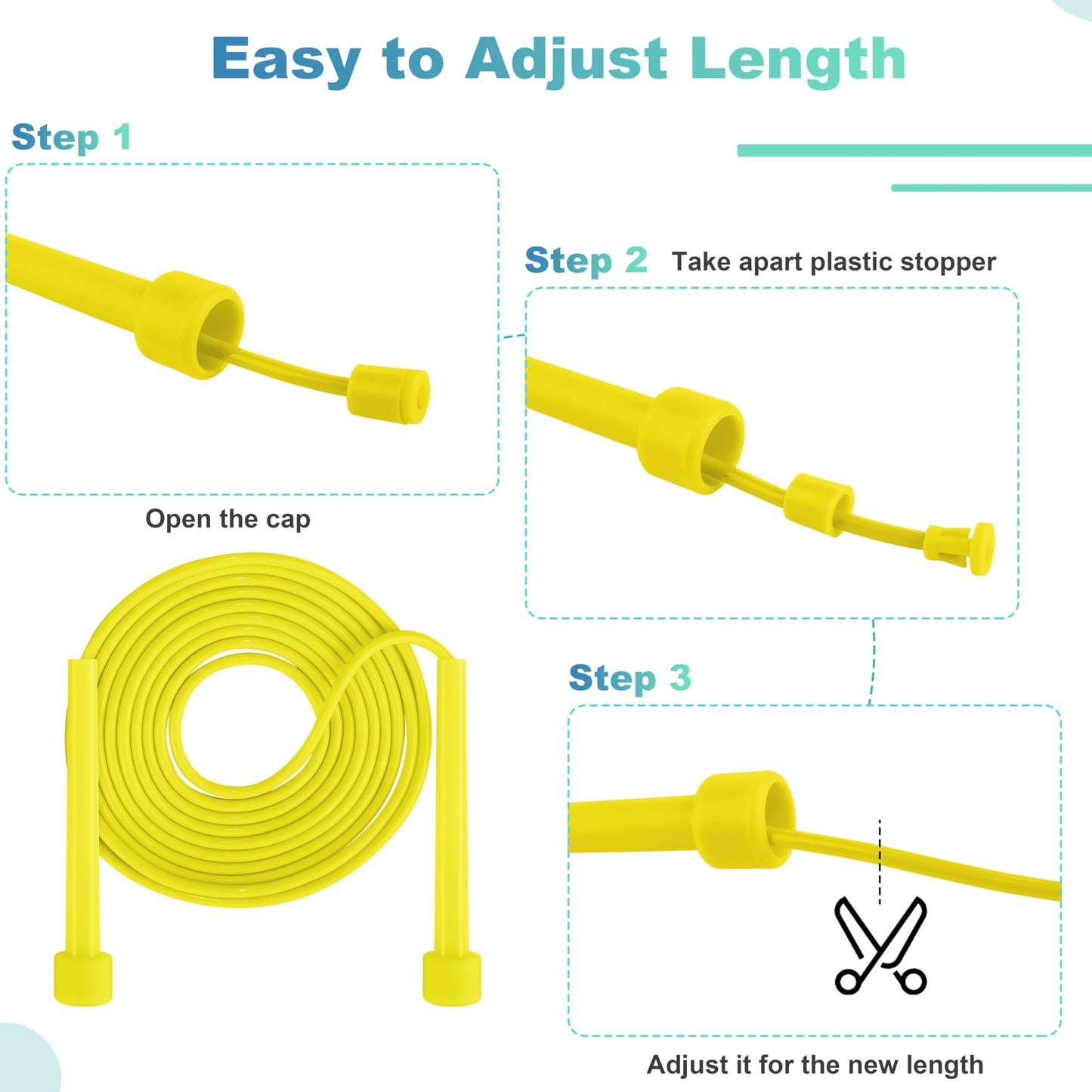 Aodaer 50 Pack PVC Skipping Rope Adjustable Jump Rope for Kids Multicolor Jump Rope Bulk with Plastic Handles Lightweight for Outdoor Fitness Exercise and Weight Loss, Training and Racing