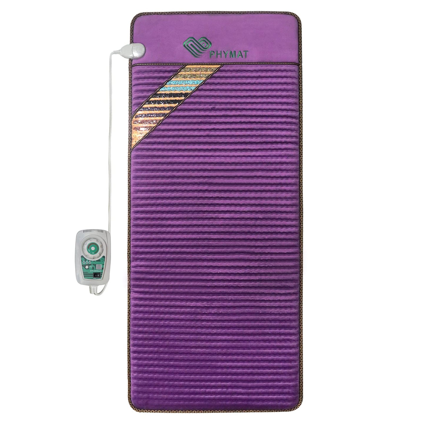PHYMAT Far Infrared Amethyst Heating Pad (70"x31")- 5 Color Natural Crystal Heating Mat - Amethyst Full Body Infrared Mat - Bio Amethyst Mat with Auto Shut Off - Overheat Protection,Smart Control