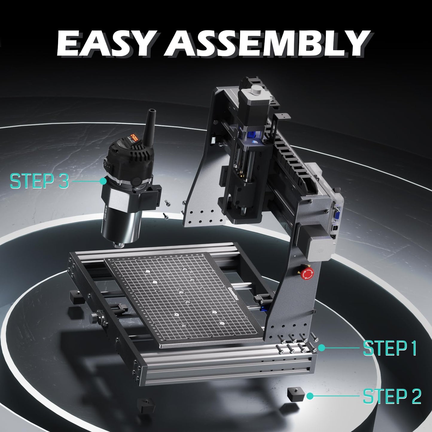 Genmitsu 3020-PRO Ultra CNC Router Machine, Upgraded 710W Spindle, All-Metal Engraver for Metal, Wood, Acrylic, PCB, MDF, Built-in Motherboard Fan, Work Area 11.8"x8.1"x3.1"