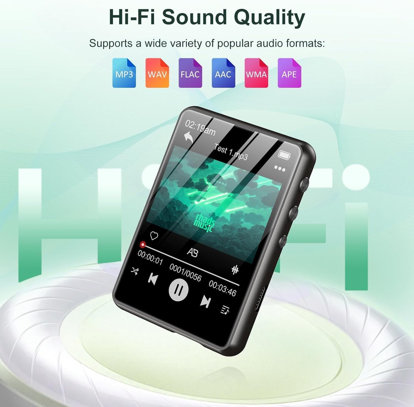 ZAQE 128GB MP3 5.4, 2.4" Player with Bluetooth Portable HiFi Music Player with FM Radio/HD