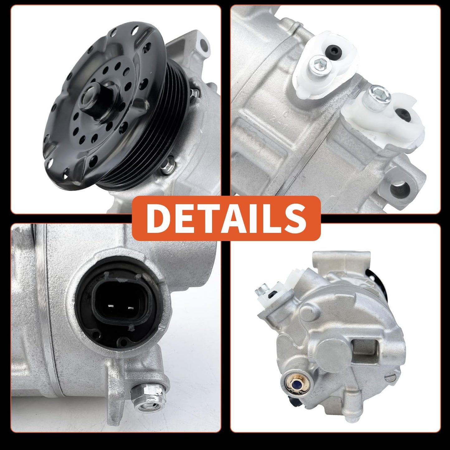 CO11023C AC Compressor With Clutch for Jeep Compass, Patriot, Dodge Caliber 2007-2008, Automotive Air Conditioning Replacement Part