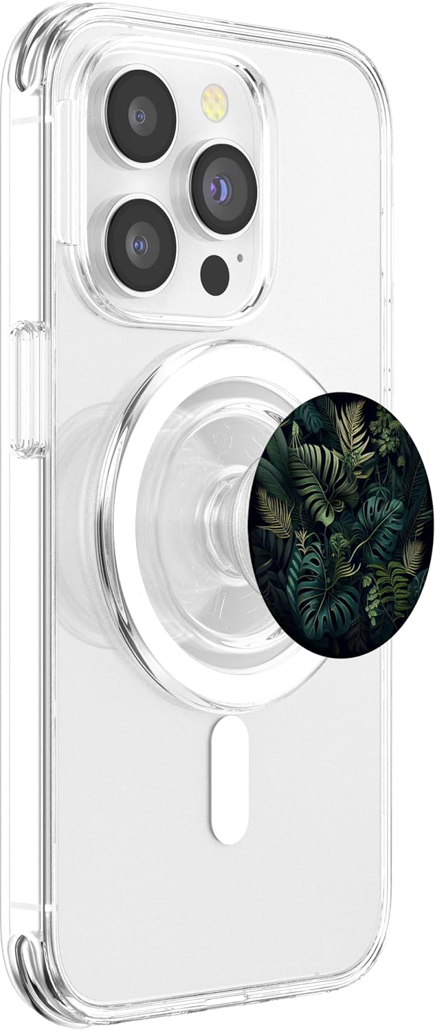 Botanical Merch Green Botanical Jungle Wild Leafs PopSockets PopGrip for MagSafe