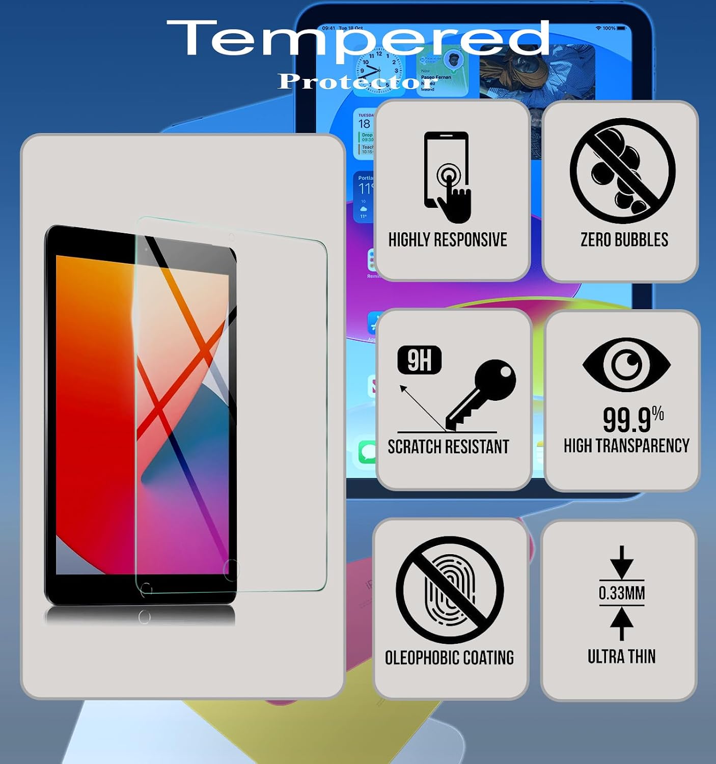 10th (10 2022) /A16 (2025) A2696 A2757 A2777 A3162 |A3354 A3355 A3356 10.9" for iPad Generation Gen Screen Repair