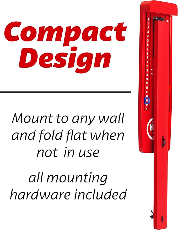 GoSports Hook 21 Wall Mounted Ring Swing Game with Foldable Arm - Play Indoors or Outdoors