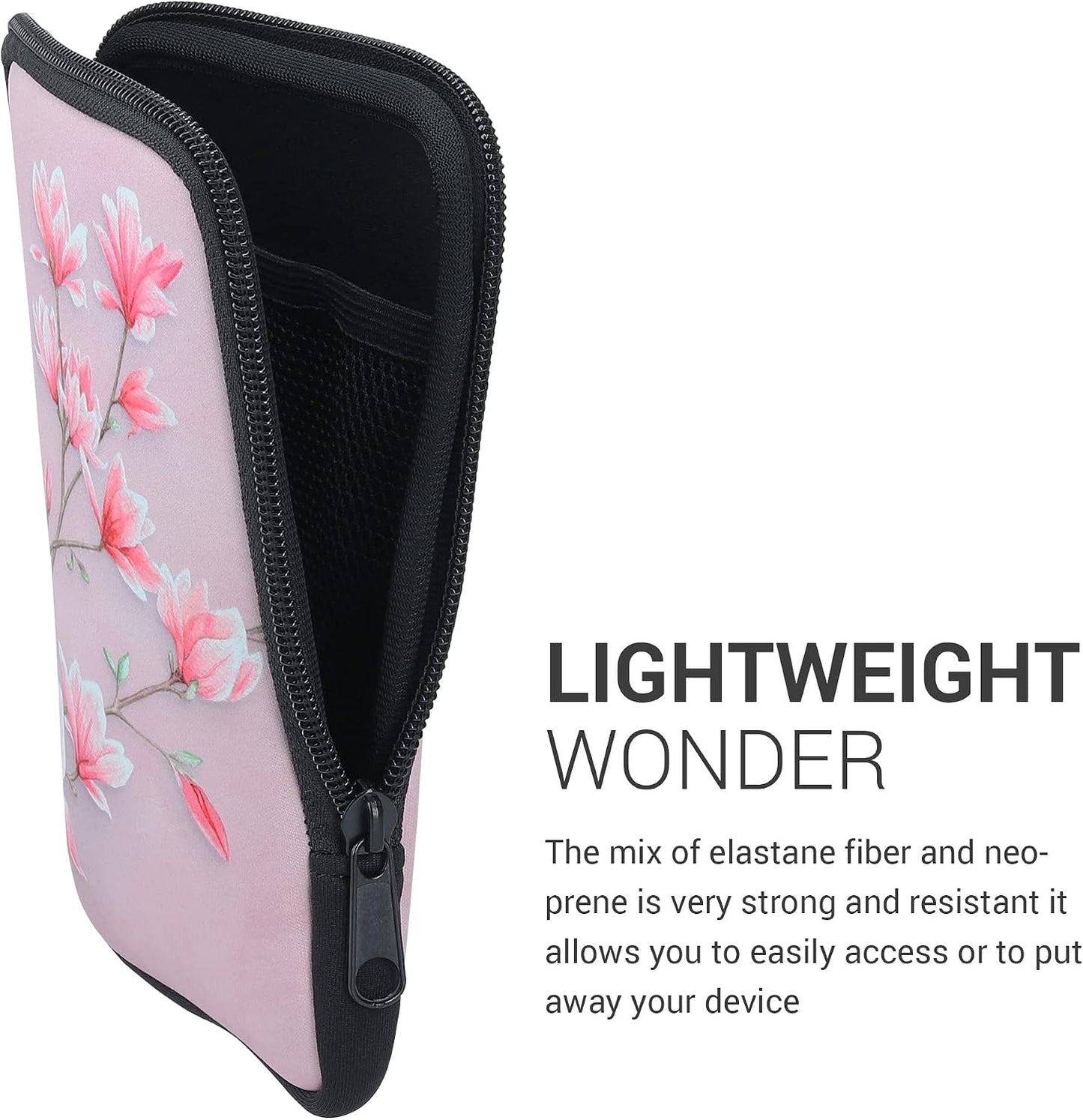 kwmobile 6" Neoprene e-Reader Pouch Size eReader - Universal eBook Sleeve Case with Zipper, Wrist Strap