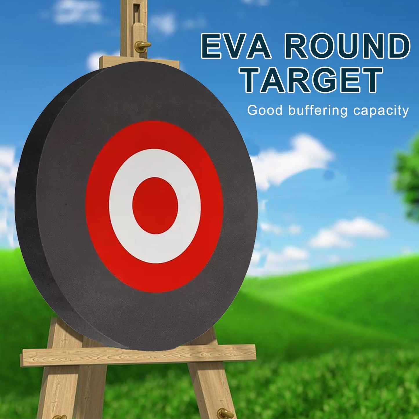 KURUGEILI 25 * 3cm EVA Foam Archery Target 9 inch Round Archery Moving Targets for Backyard,Shooting Practice Board Indoor, Outdoor Sports Hunting