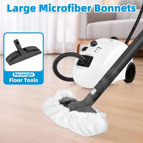 Dupray Steam Mop Pads - 10 Pack Reusable Microfiber Accessories | Large & Small Bonnets Included