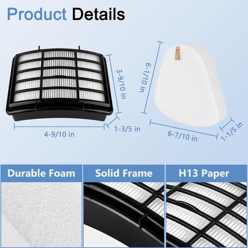 HUZUM Shark Vacuum Filter - Compatible with Navigator Lift-Away Models | High-Quality Replacement Filter