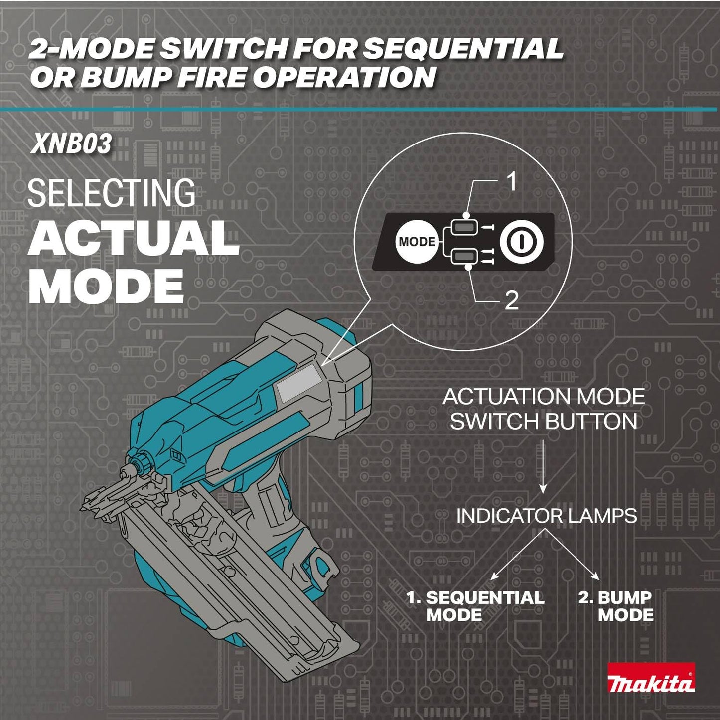 Makita XNB03Z 18V LXT® Lithium-Ion Cordless 21º Full Round Head 3-1/2" Framing Nailer, Tool Only