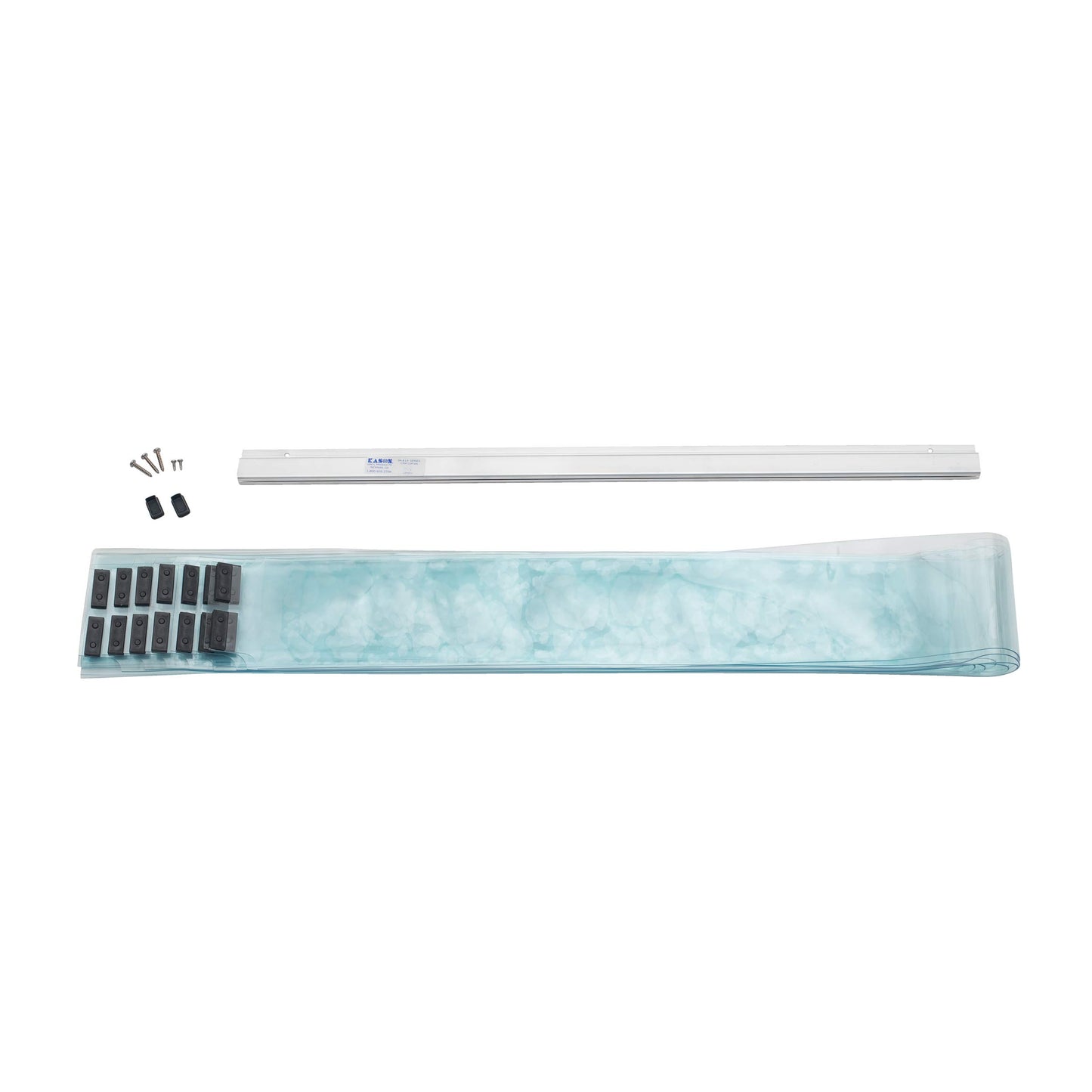 Kason Easimount Vinyl Strip Curtain Kit, 38 x 84 Inch, 6 Inch Wide, 401SA6063884