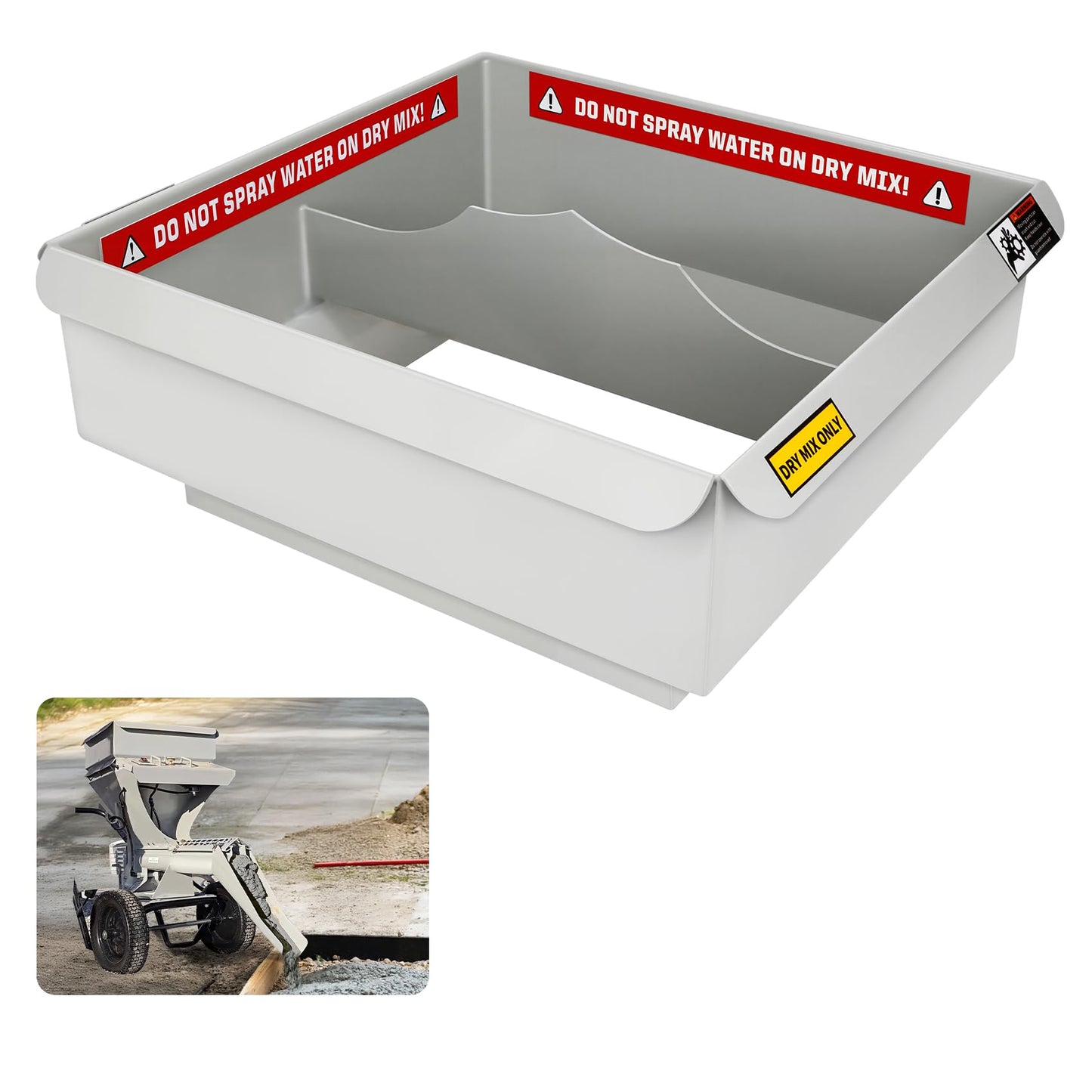 Upgrade MMAC-0123 Mud Mixer Hopper Extension, Pairs with MMAC-0133 for MMXR-3221 Mixers, Expands Capacity from 120 to 300 lbs, Ldeal for Large Construction & Site Renovations