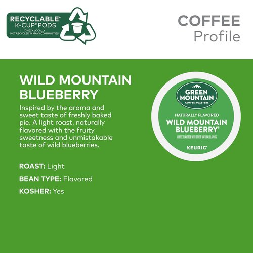 Green Mountain Coffee Roasters Wild Mountain Blueberry K-Cup Pods - Light Roast, 72 Count