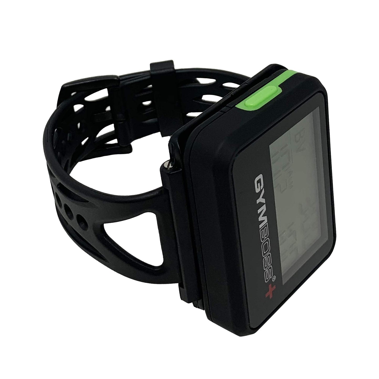 Gymboss Plus Interval Timer and Stopwatch and Gymboss Strap - Bundle (Black with Green Buttons)