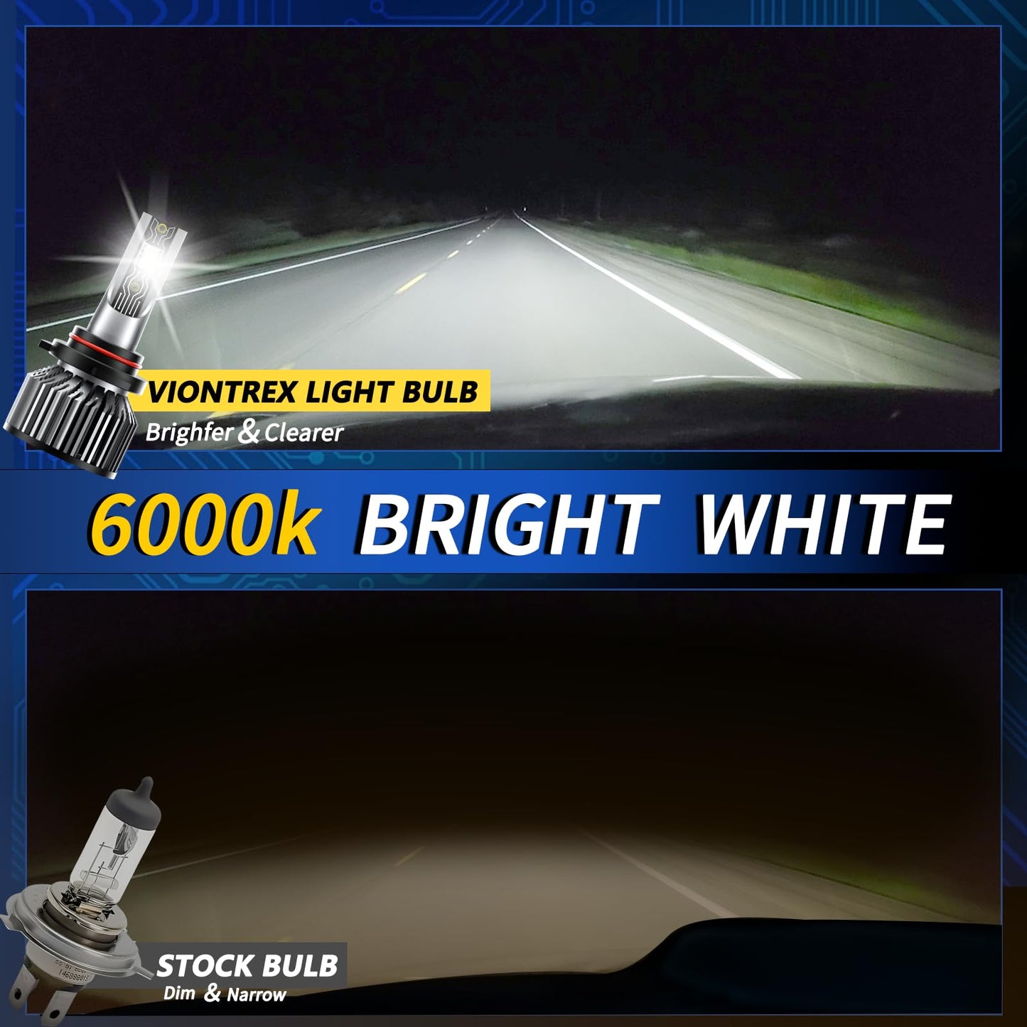 TXBILMOO Light Bulbs Combo Kit for 2009-2013 Toyota Corolla, 9005 High Beam, 9006 Low Beam, H11 Fog Lights, 6000K