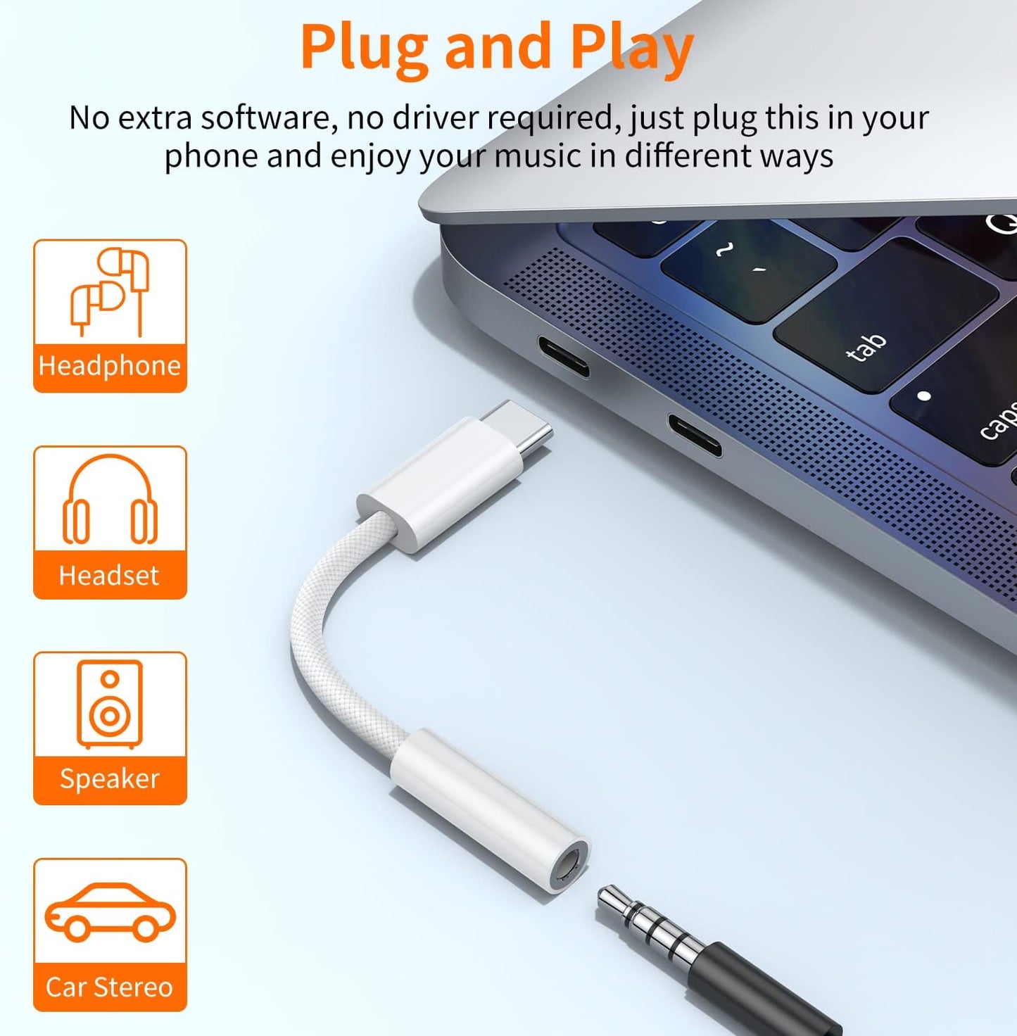 JXMOX 3.5mm (2-Pack), 17 16 15 S23 S24 S25 9 8 USB Type C to Female Headphone Jack Adapter USB C to Aux Audio Dongle