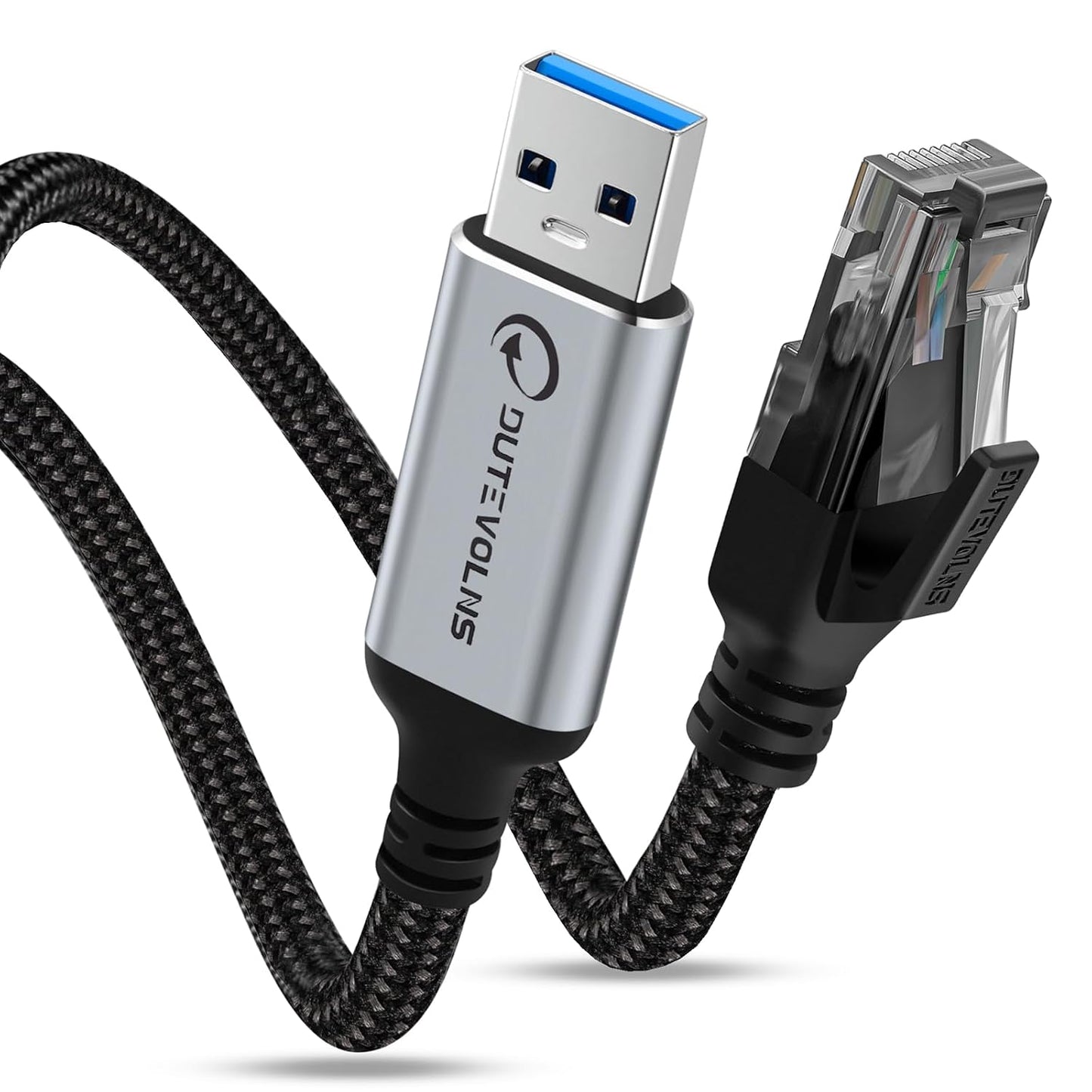 10 3.0 RJ45 10 11 USB to Ethernet Cable FT, USB A to Male Nylon Adapters, Gigabit Directly Connected, Compatible