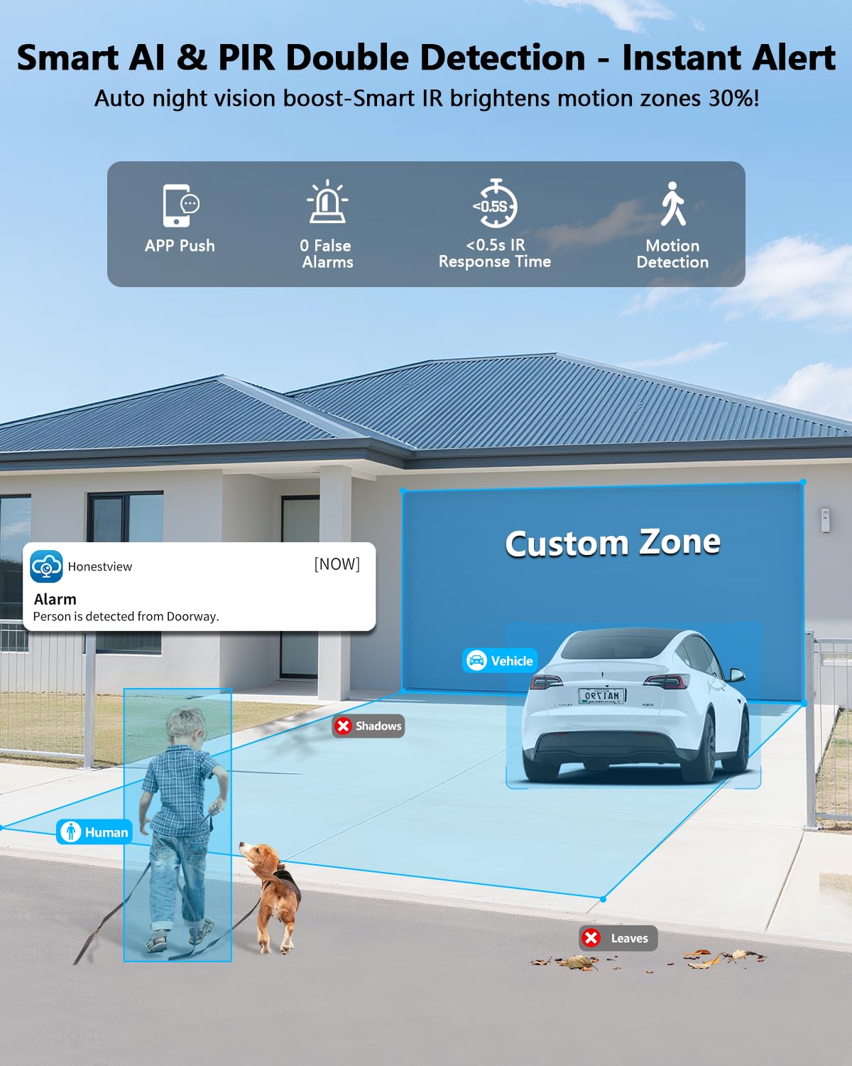 (2026 Upgrade) 4K PoE PTZ Security Camera System, 8CH NVR with 10.2" IPS Monitor & 1TB HDD, 6 Wired 130° Wide-Angle Cameras, Auto Tracking, PIR Human Detection, 2-Way Audio, IP66, No Monthly Fee