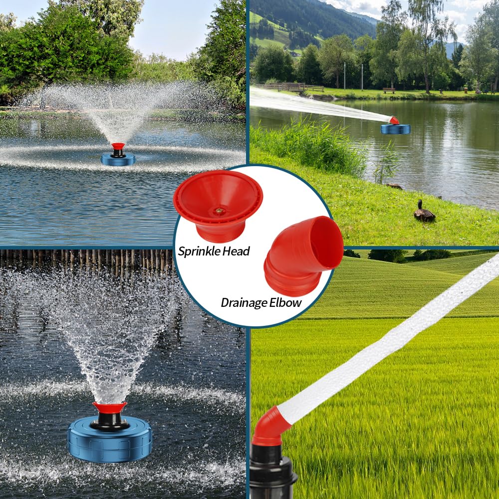 1HP 15000 GPH Pond Aerator Fountain Pump with Timer