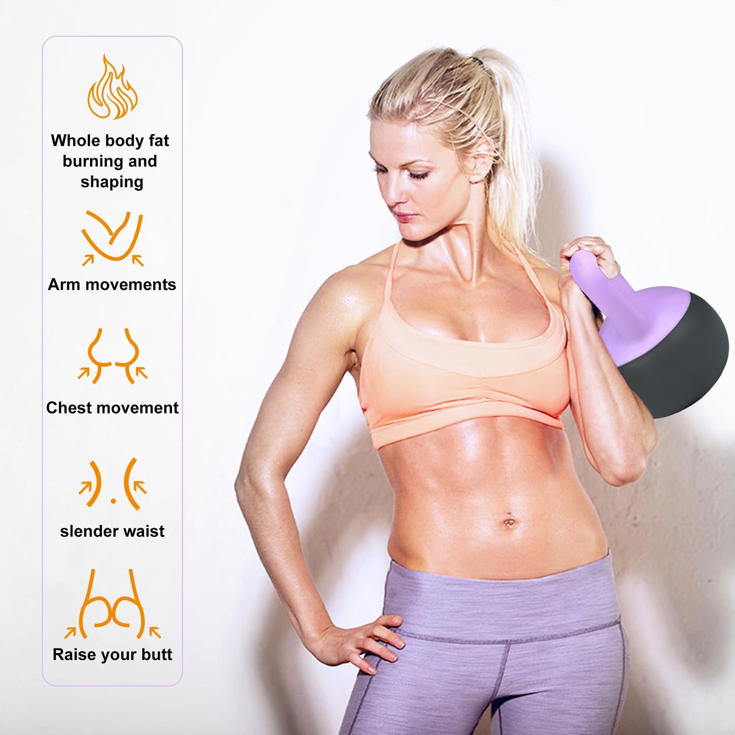 Primasole Soft Kettlebell 5lbs Shook Resistance base. Anti Slip hand Kettlebell weights for Women and Men -Home workout Kettlebells dumbbells for strength and safety.