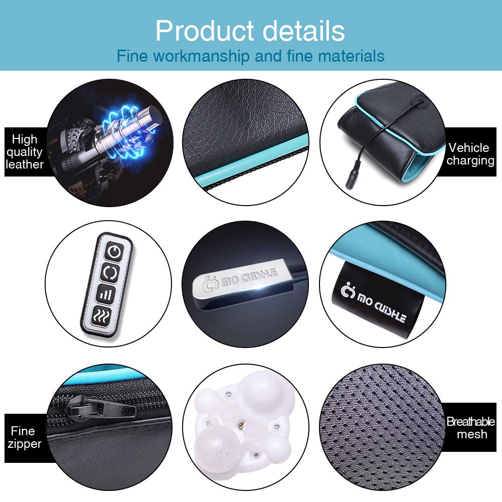 Mo Cuishle Fathers Day Dad Gifts, Shiatsu Back Shoulder and Neck Massager with Heat, Electric Deep Tissue 4D Kneading Massage, Best Gifts for Women Men Mom Wife Husband her him, Mothers Day, Christmas