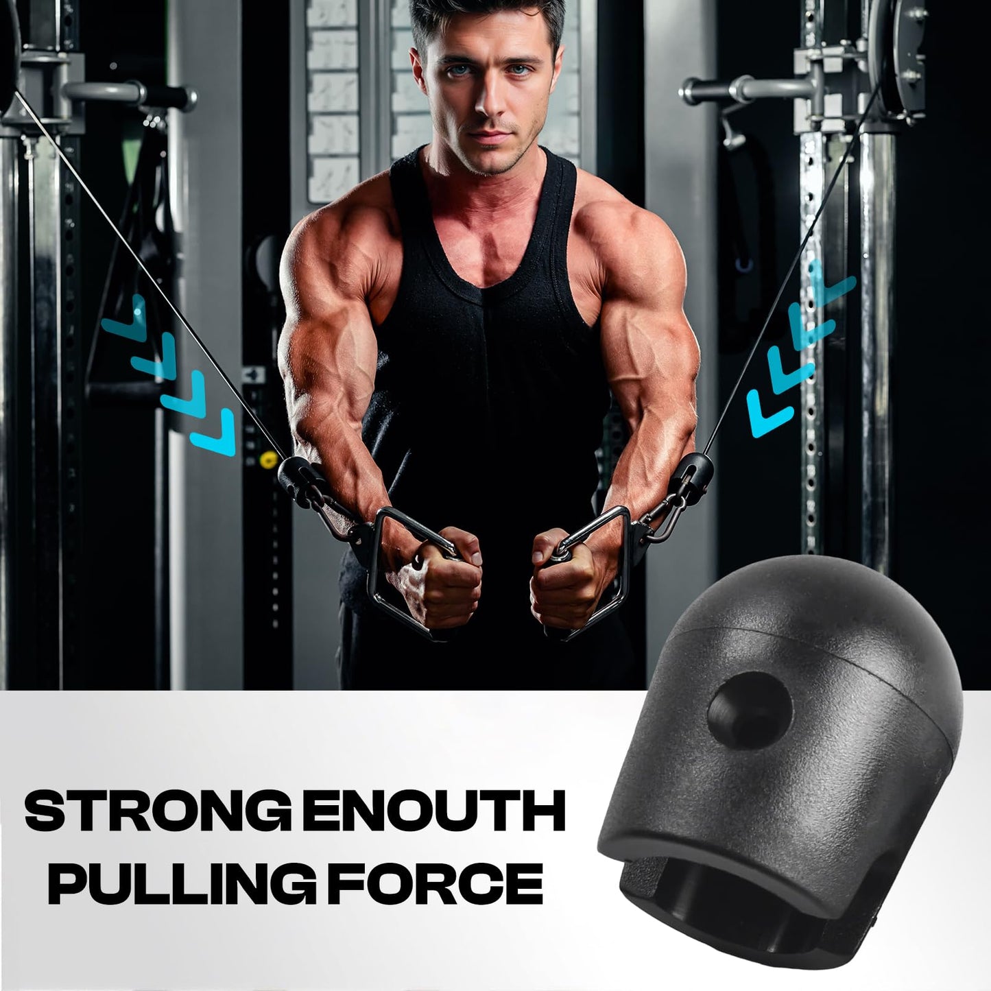 DYNWAVE Gym Machine Cable Stoppers Balls Stopper Fixing Set Weight Cable Machine Clothesline Pulley Set Terminals Heavy Duty for Exercise Workout Home, B