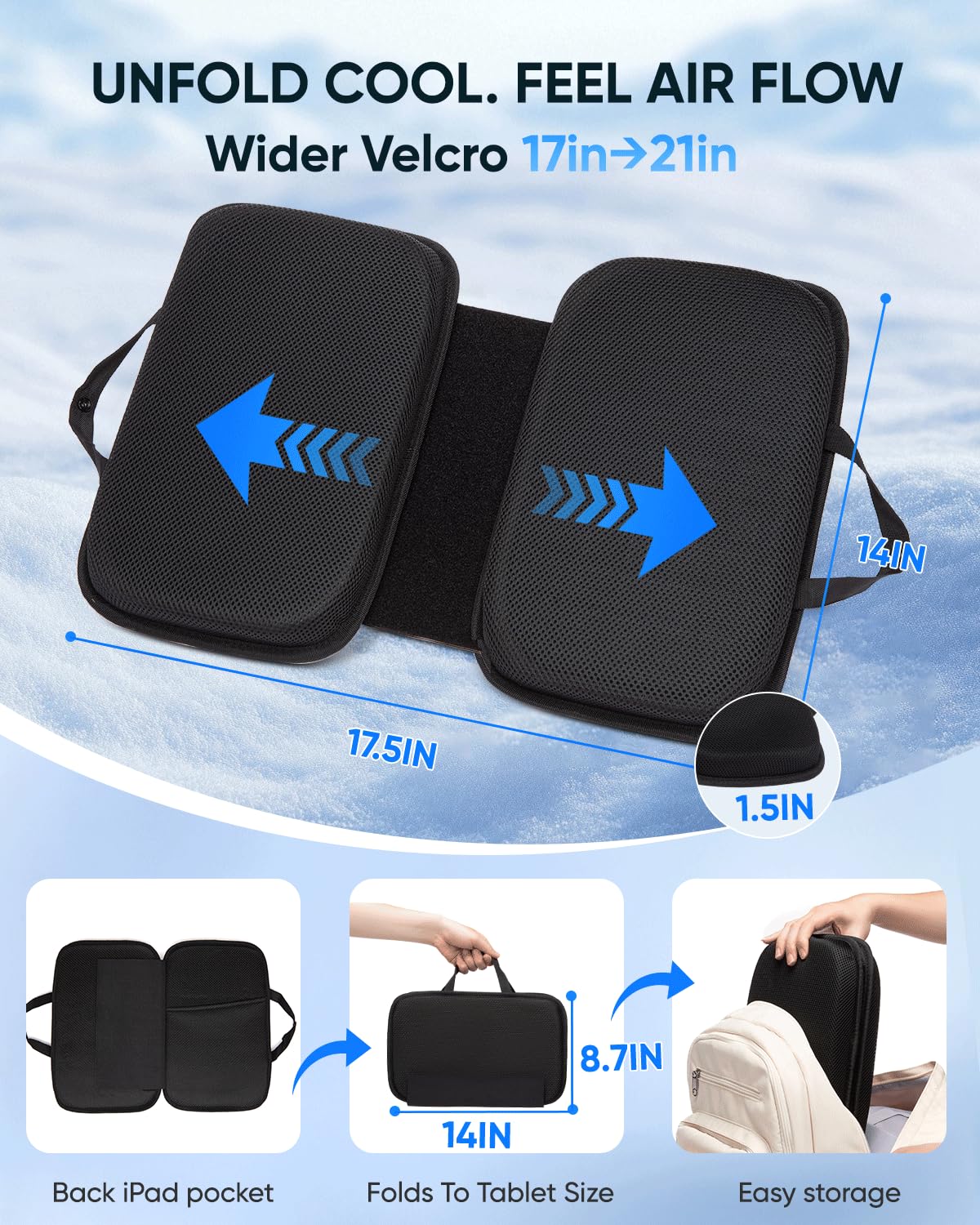 Sino Salected Gel Memory Foam Cushion for Office Chairs and Car Travel