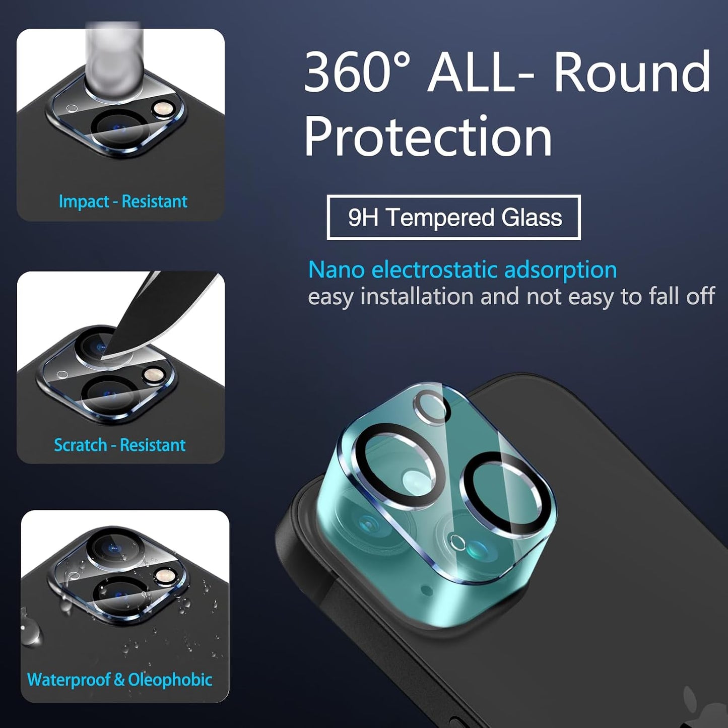 3 Pack 13 [6.1 INCH] 3 IMBZBK [Auto-Dust Removal] Screen Protector for iPhone Accessories, Case Friendly Film, Military