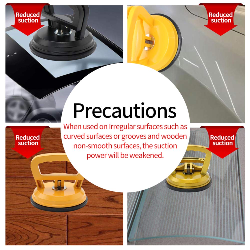 MAKERELE Thickened Aluminum Alloy Vacuum Suction Cup Heavy Duty Glass Lifter Suction Cups for Glass &Granite&Tiles&Mirror Lifting