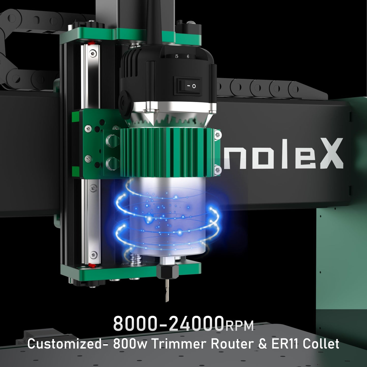 AnoleX CNC Router 4030-Evo Ultra 2 with 4th Axis Rotary Module and Closed Loop Stepper Motor
