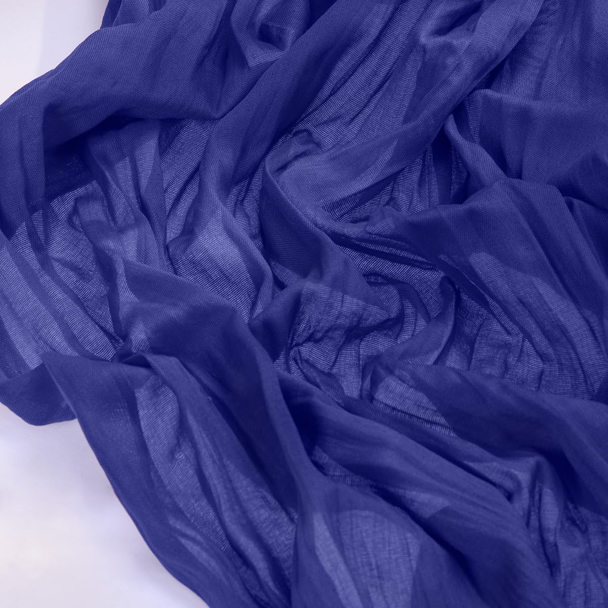 Socomi Cheesecloth Table Runner - 120 Inch Royal Blue Boho Rustic Decor for Weddings & Events