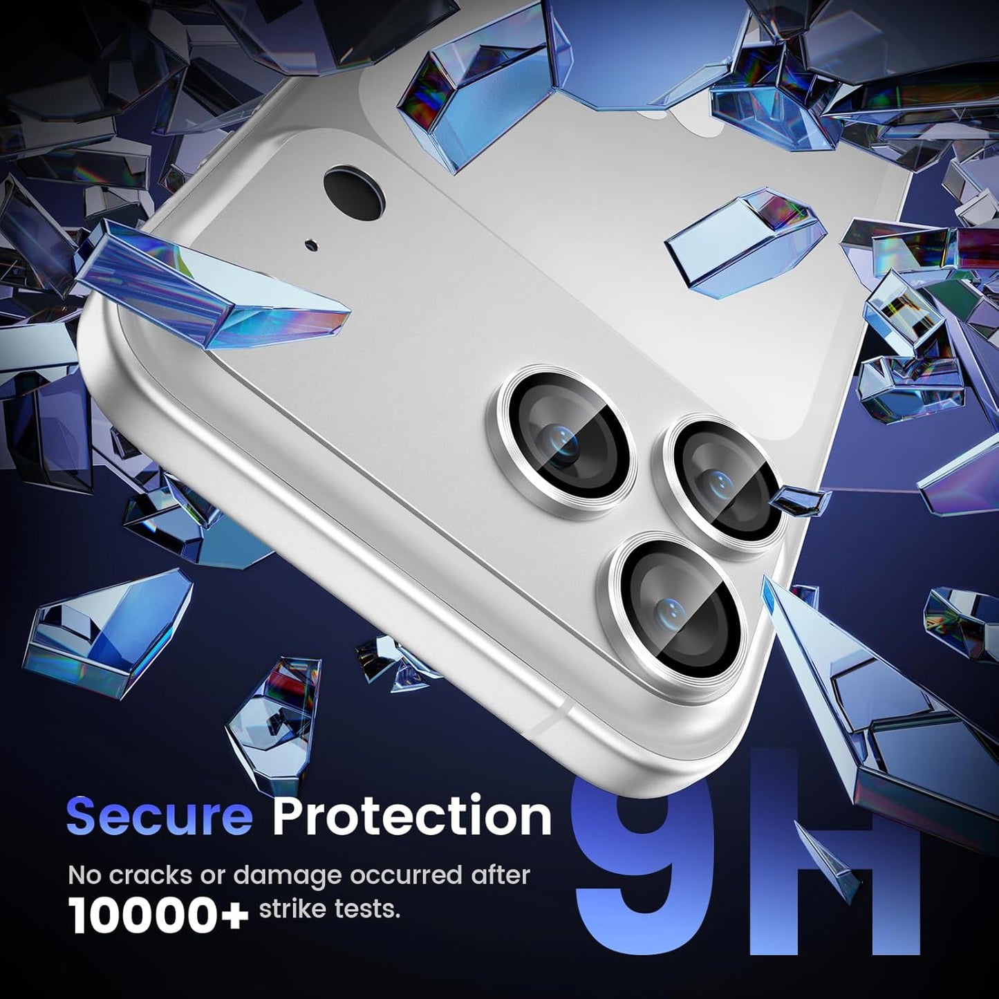 17 Tensea for iPhone Pro Max Camera Lens Protector, Metal Aluminum Alloy Tempered Glass Cover Camera Screen Protector
