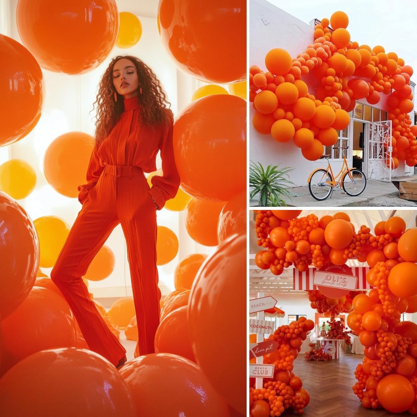 PartyWoo Orange Balloons - 18 Inch Fall Latex Helium Balloons for Birthday & Baby Shower Decor