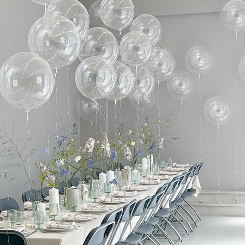 Clear Balloons 12 Inch - Transparent Latex Balloons 50pcs for Baby Shower & Birthday Party Decorations