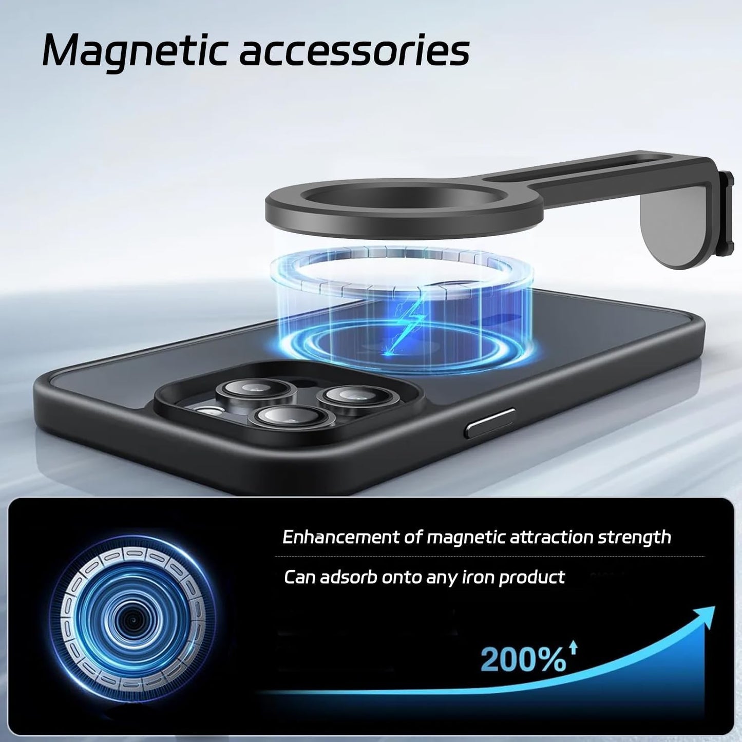 YUNJITONN 20 Inch 1/4 Magnetic Flexible Phone Mount Holder for iPhone and Action Camera, Long Arm Bendable Selfie Stick