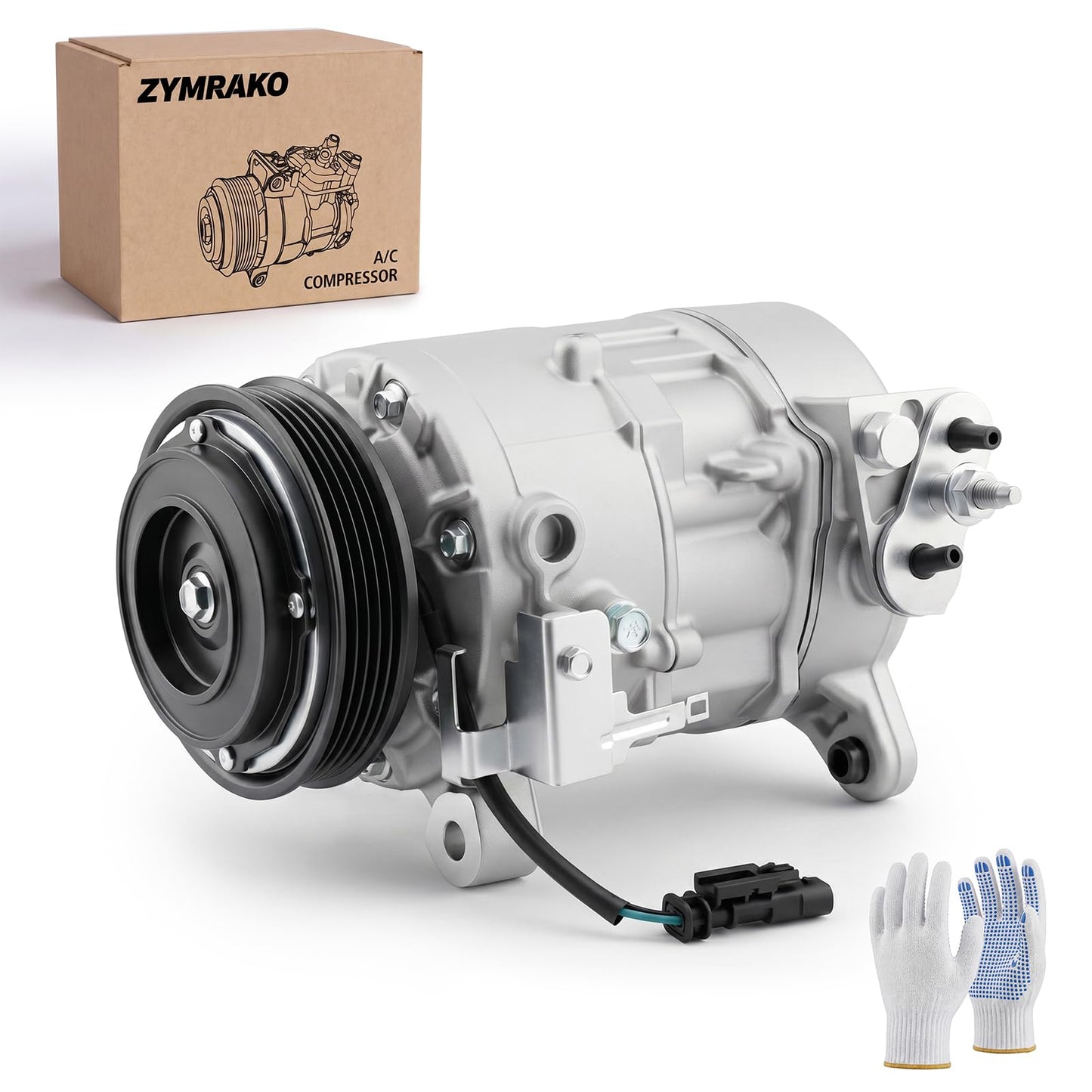 Zynrako A/C Compressor with Clutch Compatible with 2014-2019 Chevy Silverado 1500 GMC Sierra 1500, 2015-2020 Suburban Tahoe Yukon XL Cadillac Escalade