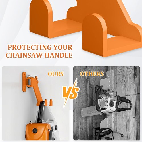 Chainsaw Hanger - 3-in-1 Adjustable Wall Mount for Stihl, Husqvarna & Echo | Garage Organization