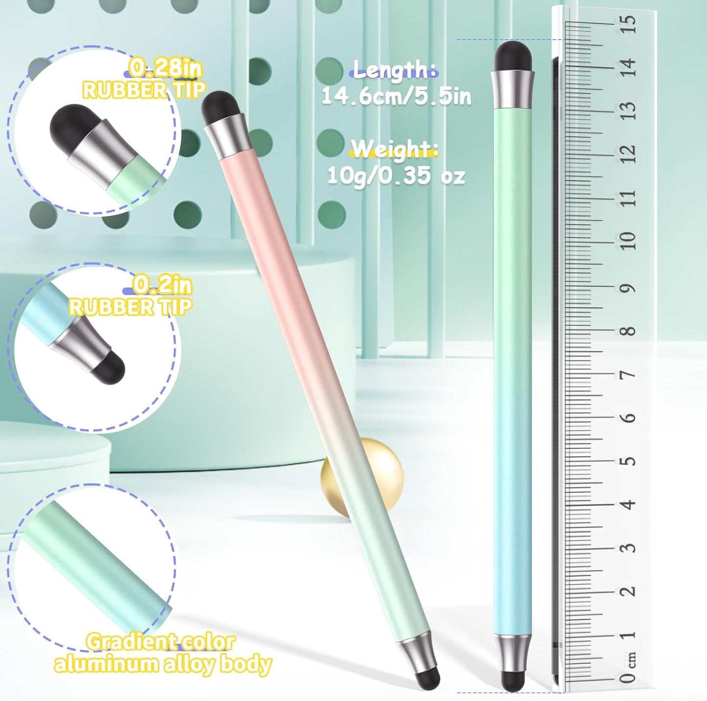 maylofi Stylus Pen for Touch Screens, Compatible with All Capacitive Touch Screens, Precision Rubber Tips& High